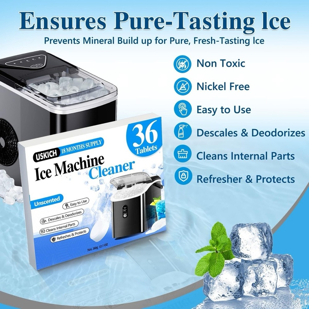 USKICH Ice Machine Cleaner Descaler Tablets - 36 Pack Ice Maker Cleaner - Picture 8 of 15